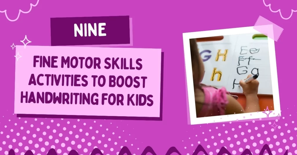 Fine Motor Skills Activities List for Kids