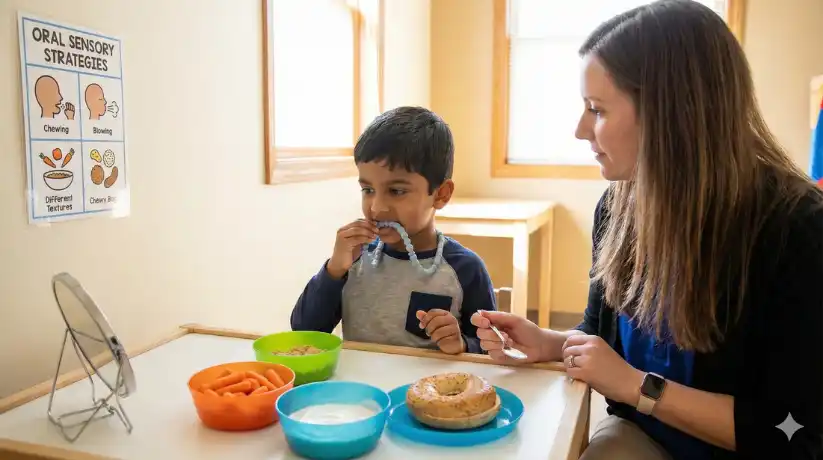 Oral Sensory Behaviors Chewing, Mouthing, Gagging on Food